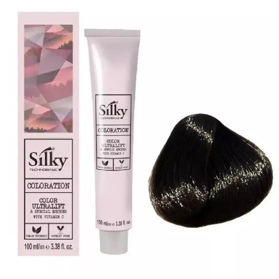 Silky tinta capelli  con vitamina C, CASTANO 4