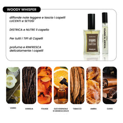WOODY WHISPER: Profumo Per Capelli 10 ml