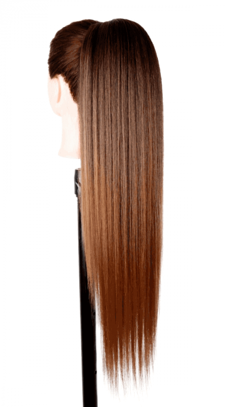 CODA DI CAVALLO LISCIA  Marrone scuro degradè 70 cm