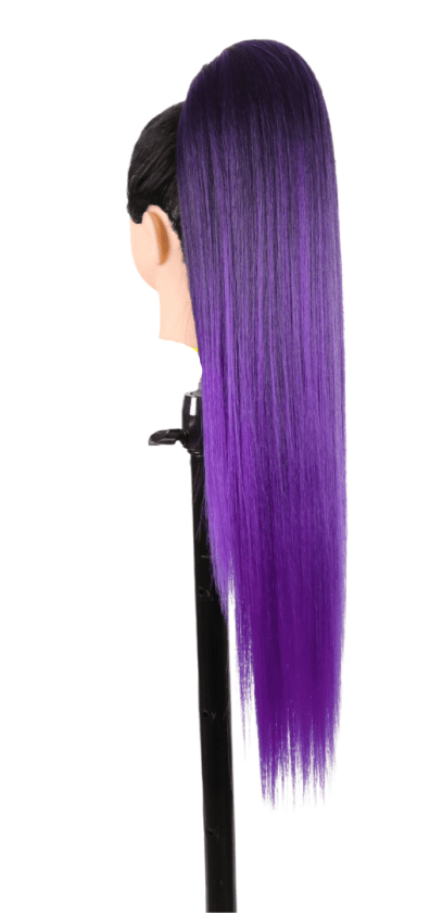 CODA DI CAVALLO LISCIA  viola degradè 70 cm