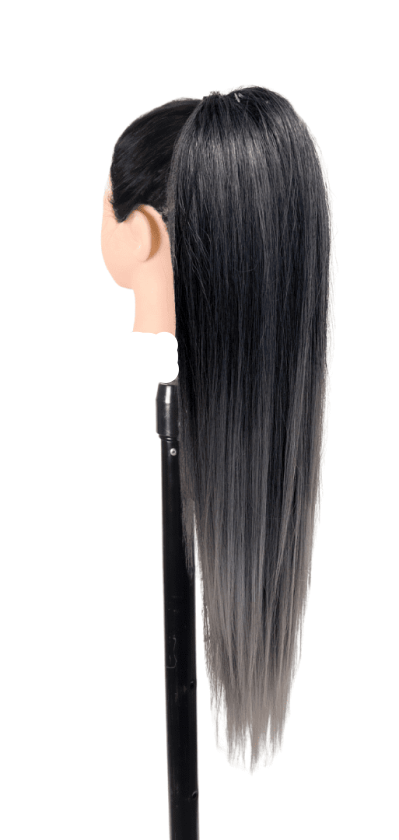 CODA DI CAVALLO LISCIA  grigio degradè 70 cm
