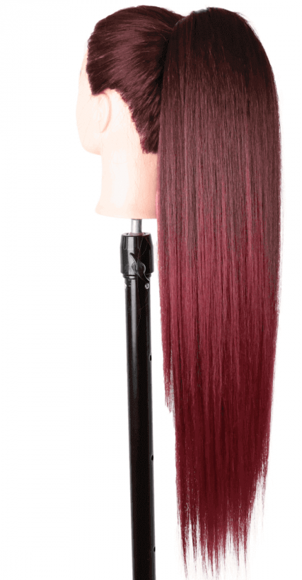 CODA DI CAVALLO LISCIA  rosso degradè 70 cm